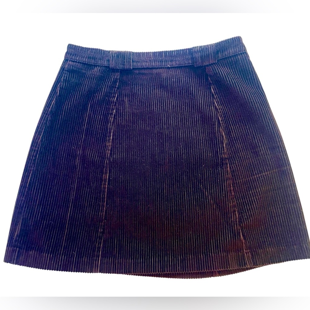 Vintage Chocolate Brown Mini Skirt The Limited Sz 8 Soft Corduroy